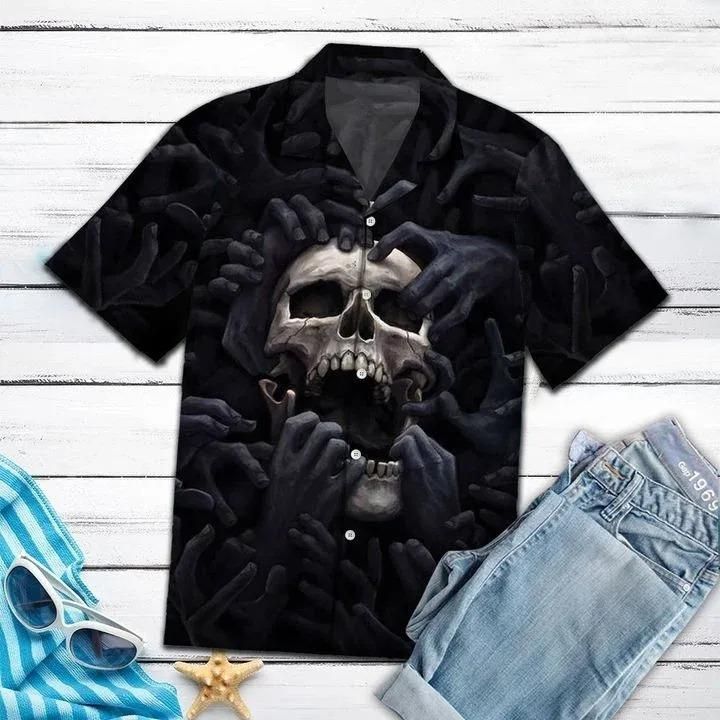 Cover Your Body With Amazing Skull Hawaii Shirt Ha62108