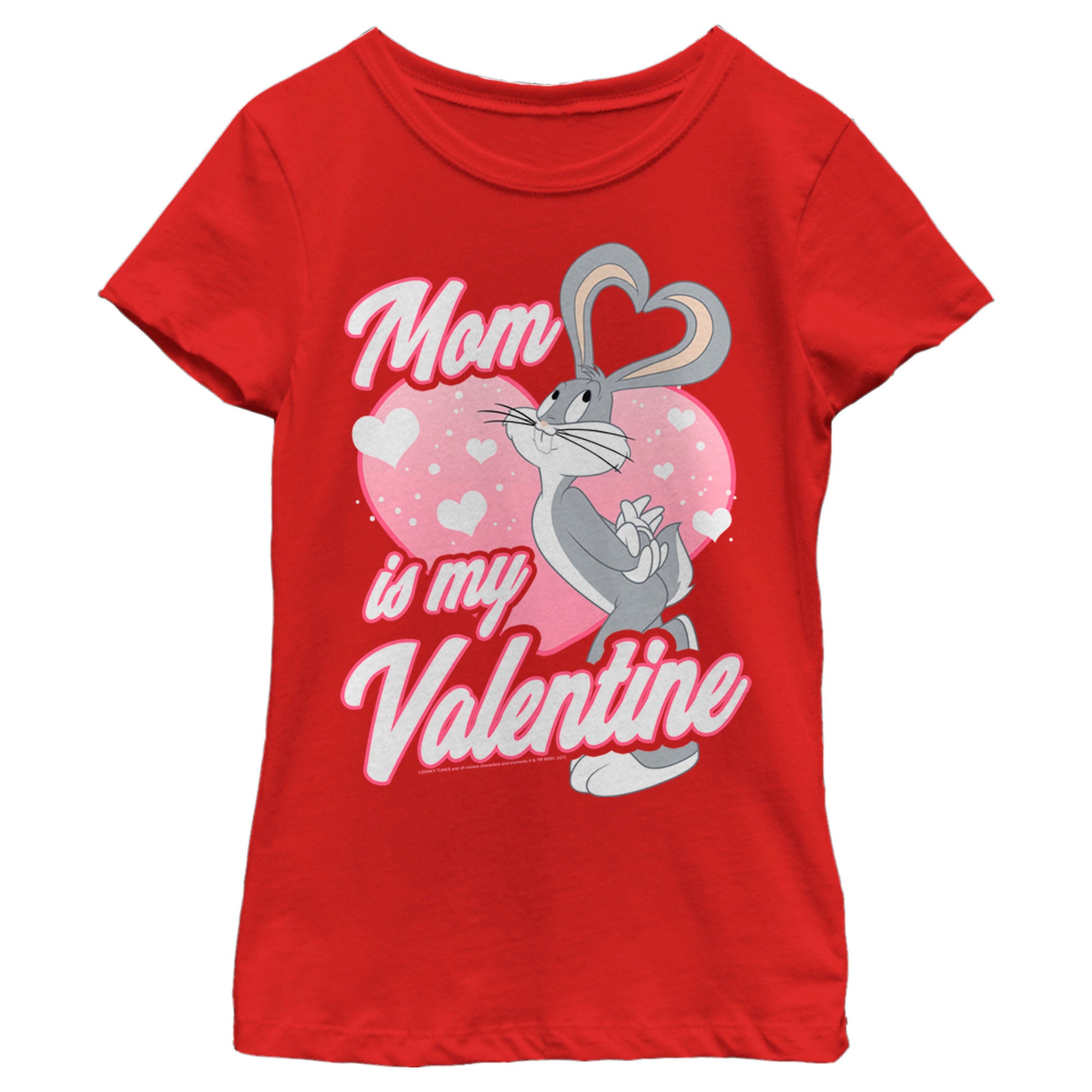 Looney Tunes Girl’S Valentine’S Day Bugs Bunny Mom Is My Valentine  T-Shirt