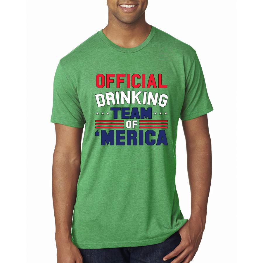 Official Drinking Team of America USA 4th of July Americana / American Pride Premium Tri Blend T-Shirt