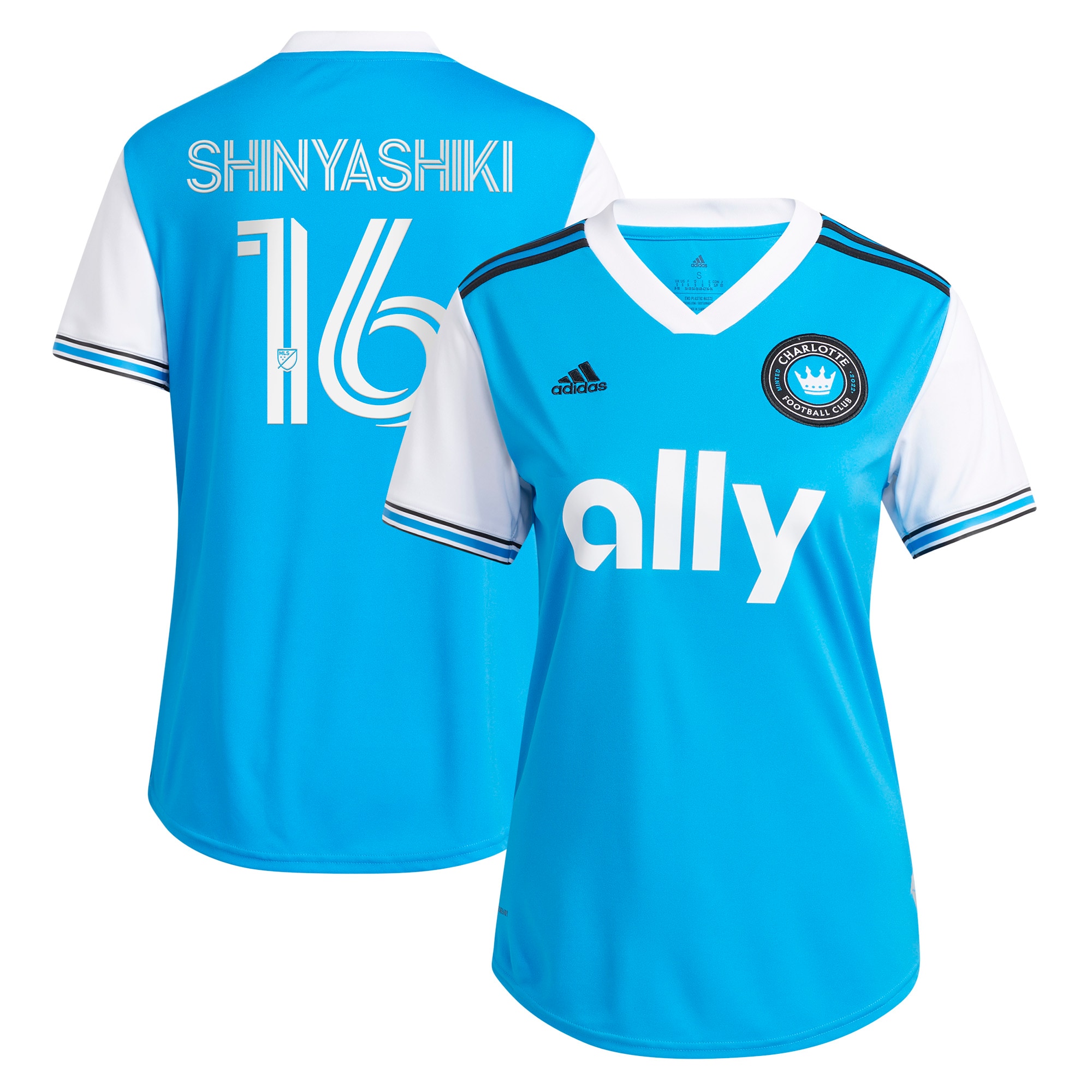 Andre Shinyashiki Charlotte FC Women's 2022 Primary Replica Player Jersey – Blue