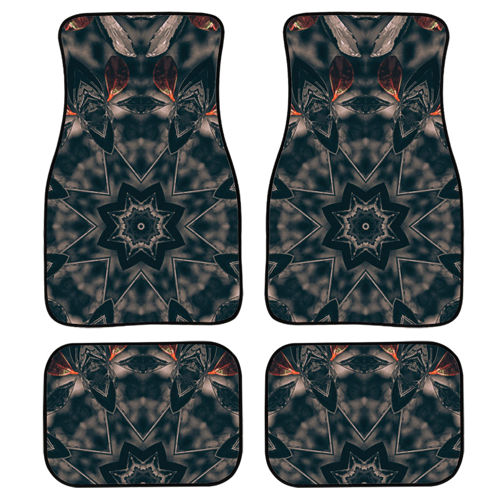 Vintage Kaleidoscope Print Front And Back Car Floor Mats, Front Car Mat