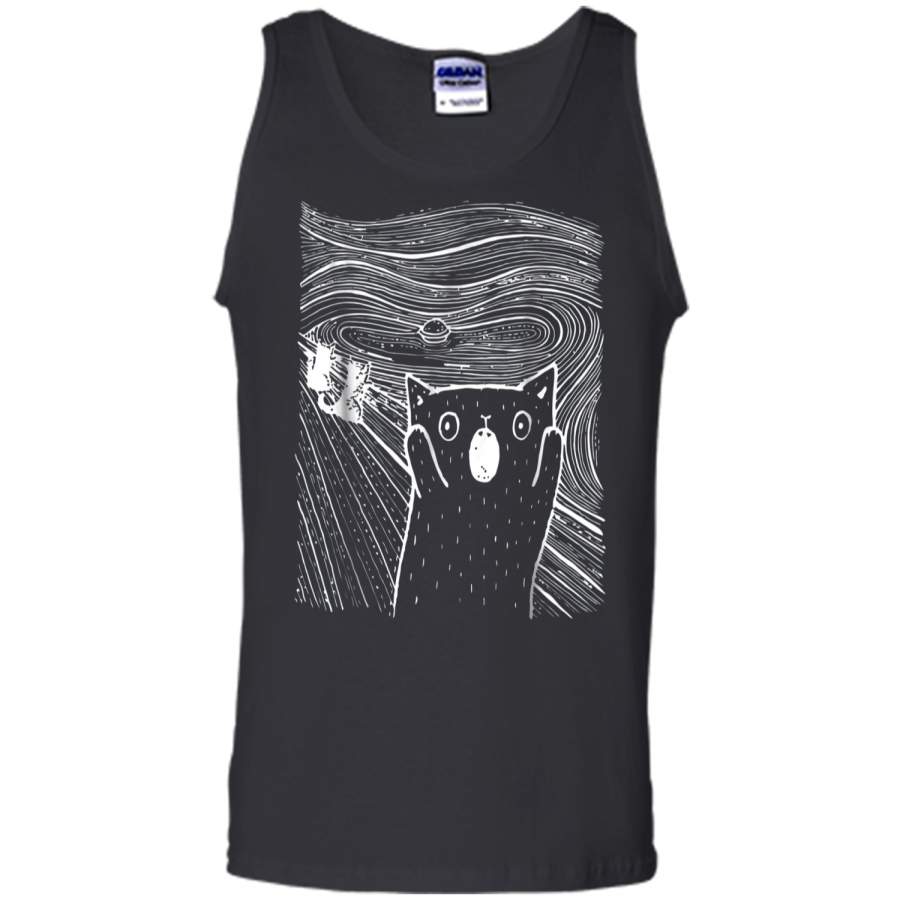 Van Gogh’s The Scream Cat Kitten  Tank Top