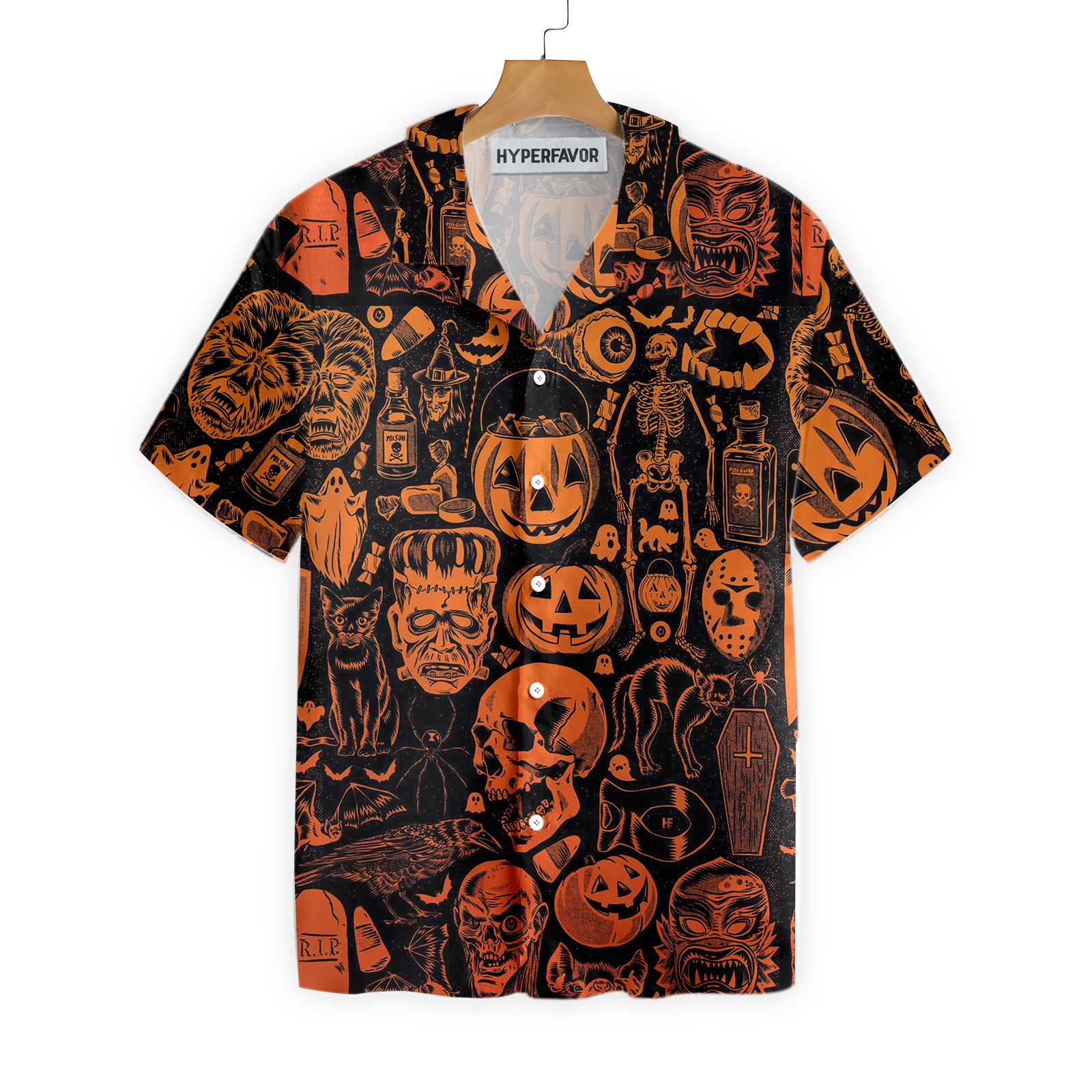 Scary Halloween Monsters Hawaii Shirt For Men And Women Ha15829