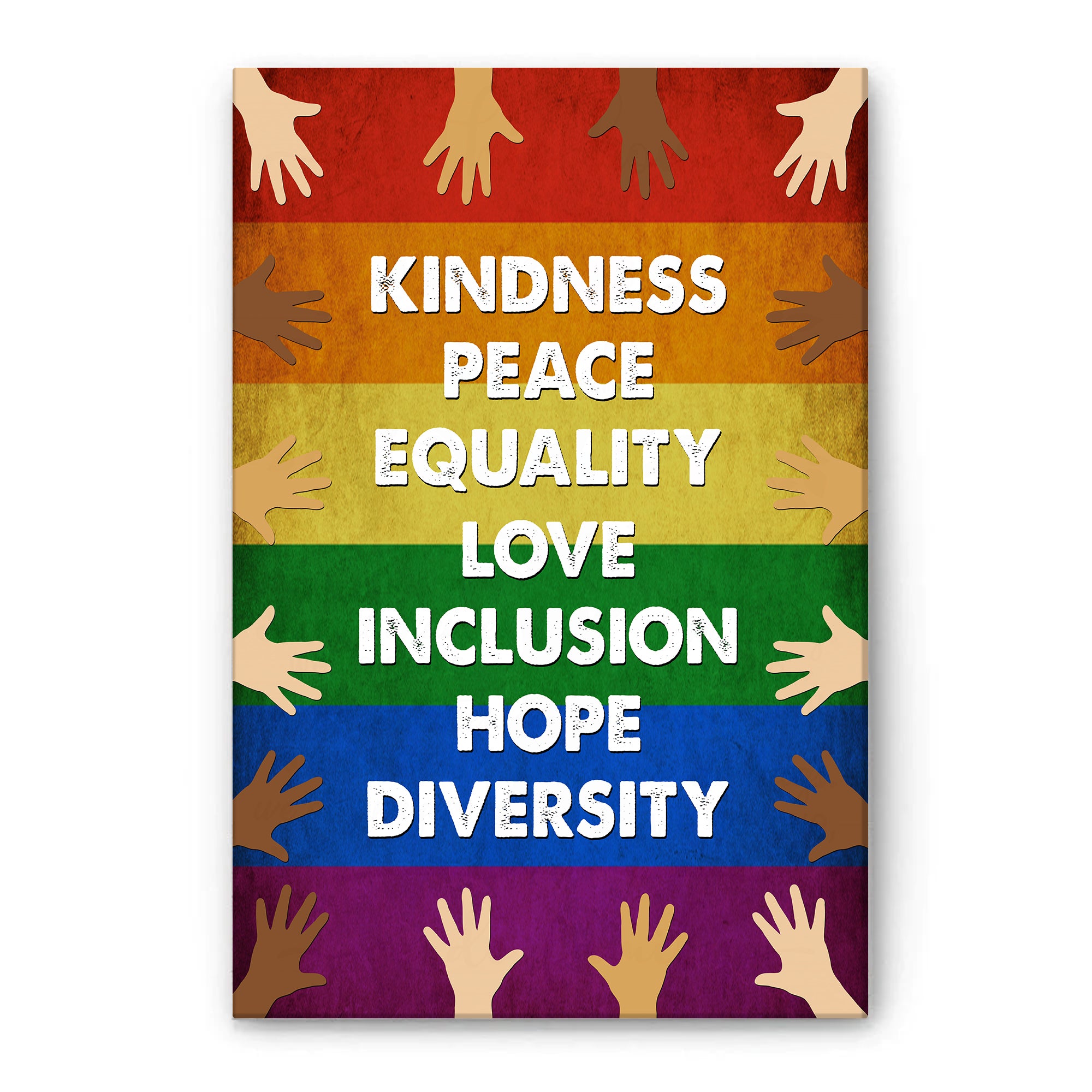 Social Equality Poster & Canvas, Inspirational Diversity Equality Wall Art, Home Decor For Lgbtq, Queer, Gay, Bi, Lesbian, African American, Black