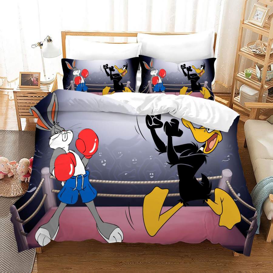 Looney Tunes Bugs Bunny #18 Duvet Cover Quilt Cover Pillowcase Bedding Set Bed Linen Home Bedroom Decor