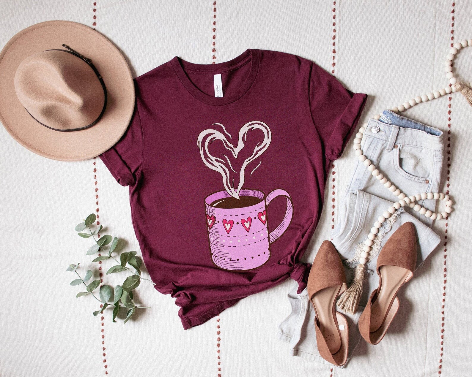 Valentines Day coffee Shirt, Valentine coffee sweatshirt, Valentines Day Shirt For Women, Pink Heart sweatshirt, cute valentine gift for her