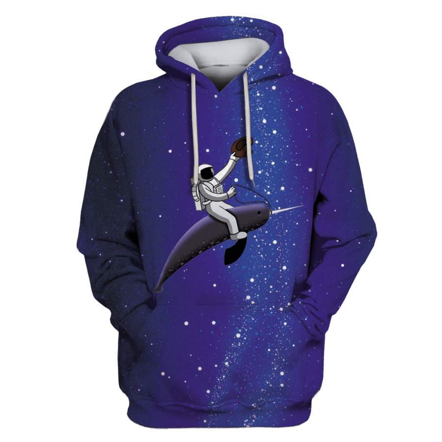 Astronaut in galaxy background Custom T-shirt – Hoodies Apparel