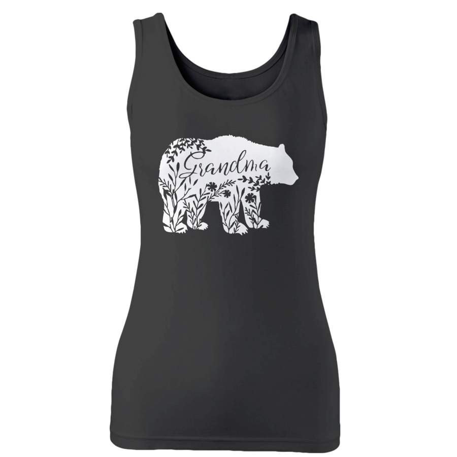 Floral Grandma Bear Woman’s Tank Top