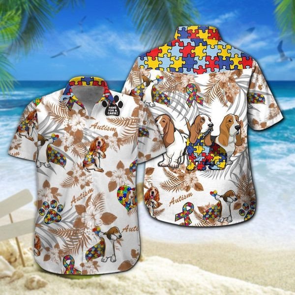 Basset Hound Autism Hawaii Shirt Unisex Adult Ha59483