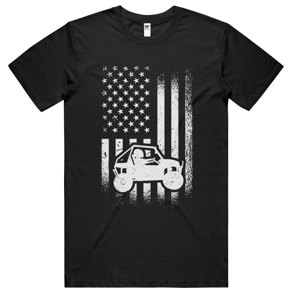 Utv Driver, American Flag Utv Sxs Side-By-Side T Shirts