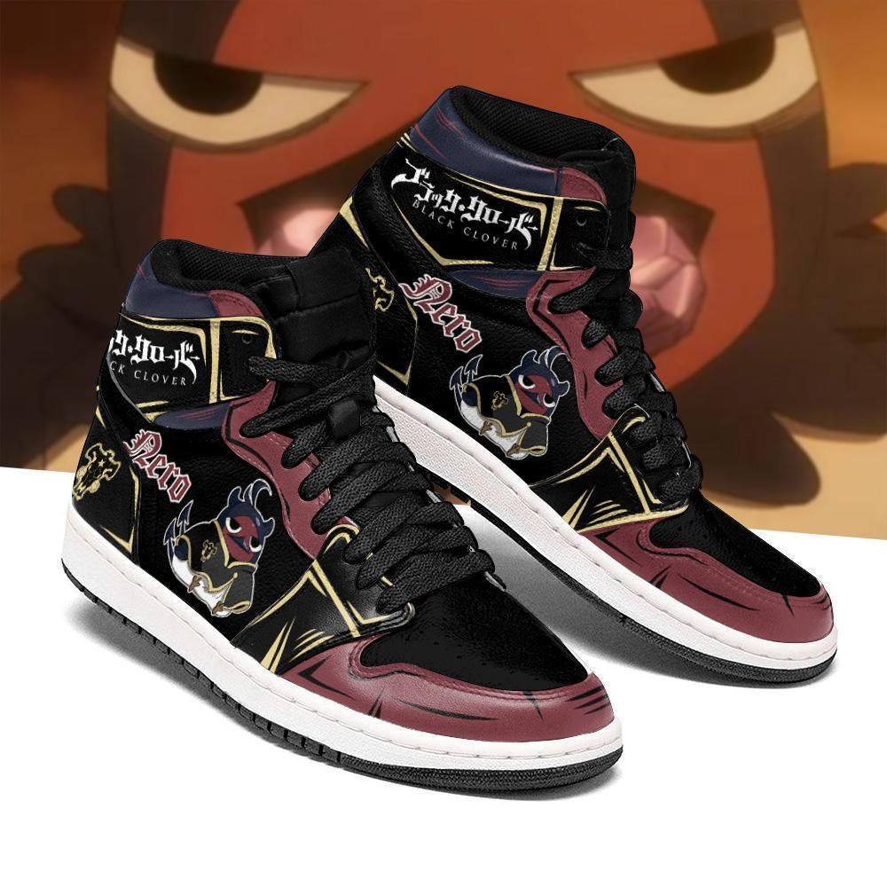 Black Bull Nero Black Clover Anime Air Jordan Shoes Sport Sneakers