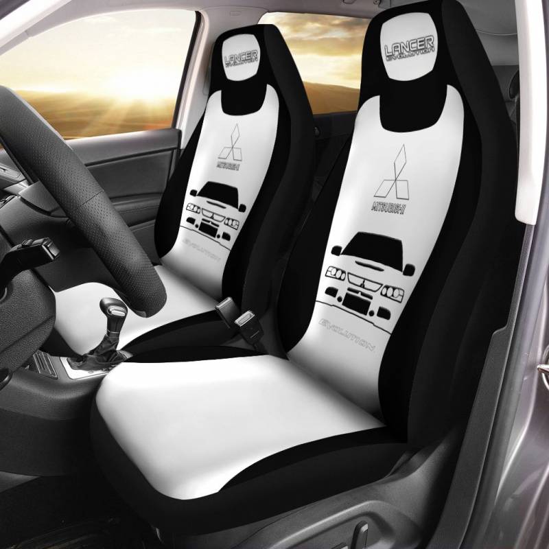 Mitsubishi Lancer Evolution LPH Car Seat Cover (Set of 2) Ver 3 (White)