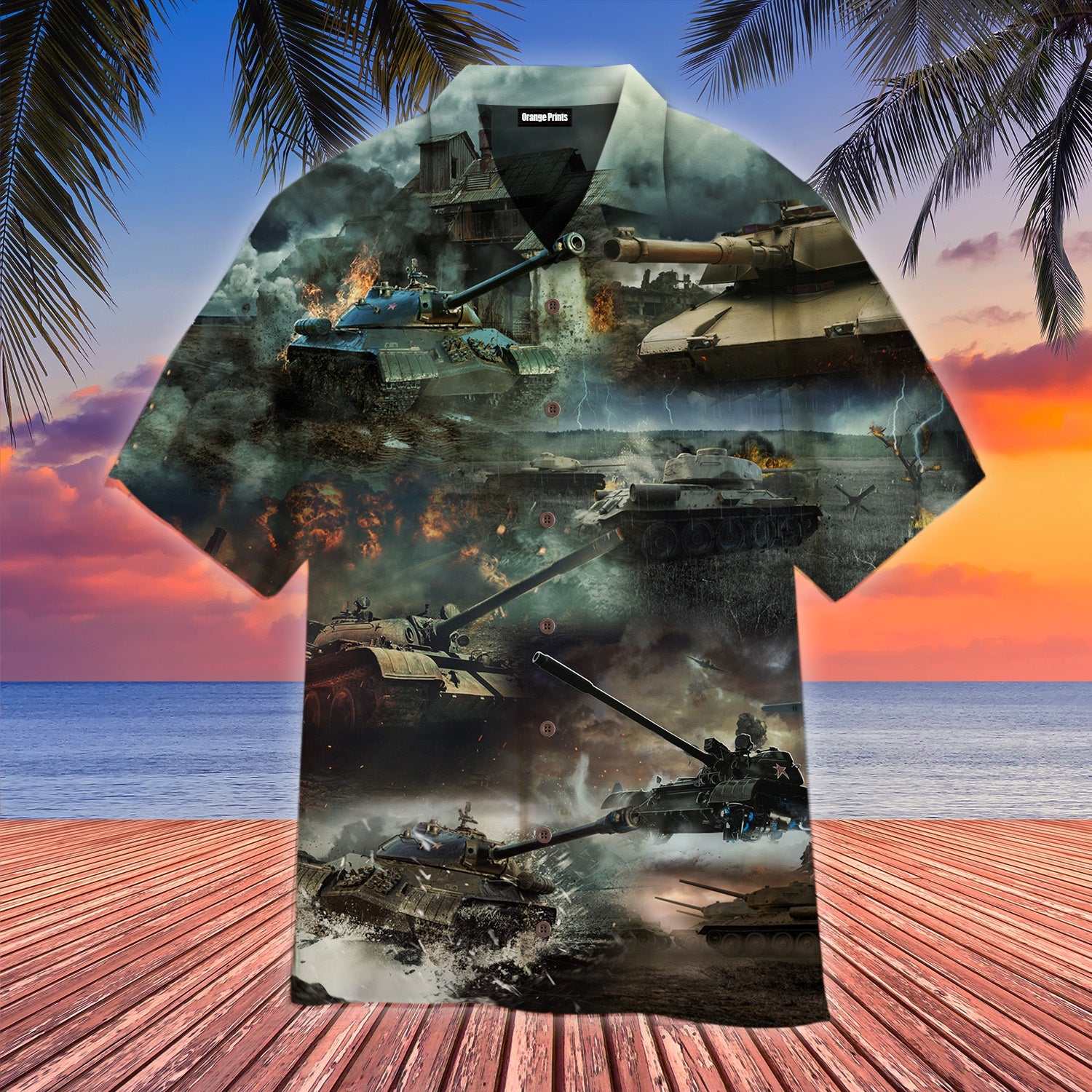 Army Tank Hawaii Shirt For Men Women Adult Ha98653