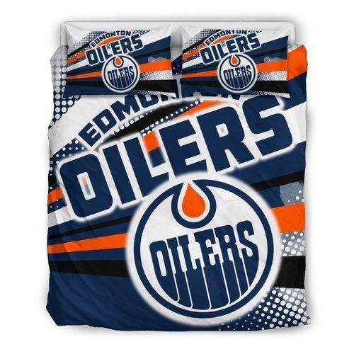 Colorful Shine Amazing Edmonton Oilers 3D Customized BeddingSets Duvet Cover Bedroom Sets Bedlinen