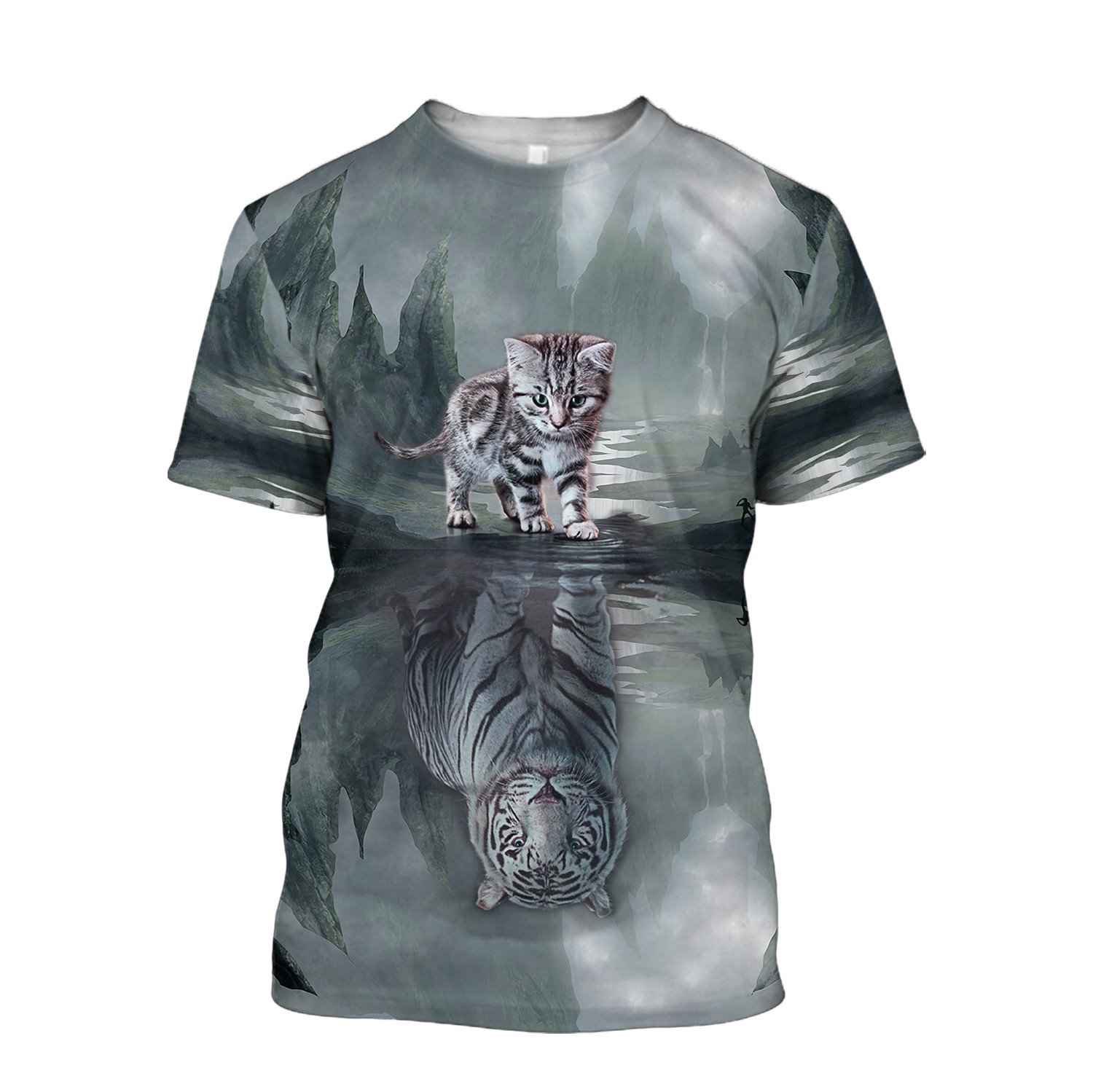 Cat Gifts Premium Cat And Tiger All Over Printed Us Unisex Size Shirt