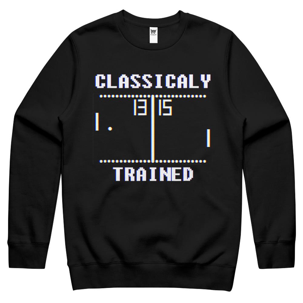 Classicaly Trained Retro Vintage Tennis Video Game Crewneck Sweatshirt