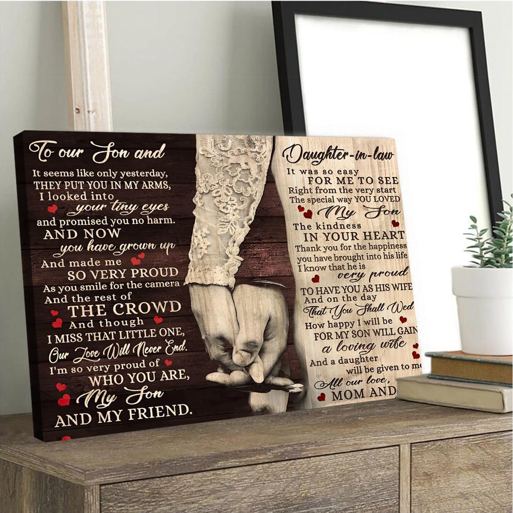 To Our Son And Daughter In Law Landscape Poster & Canvas Gift For Daughter In Law Home Decor Wall Art Visual Art