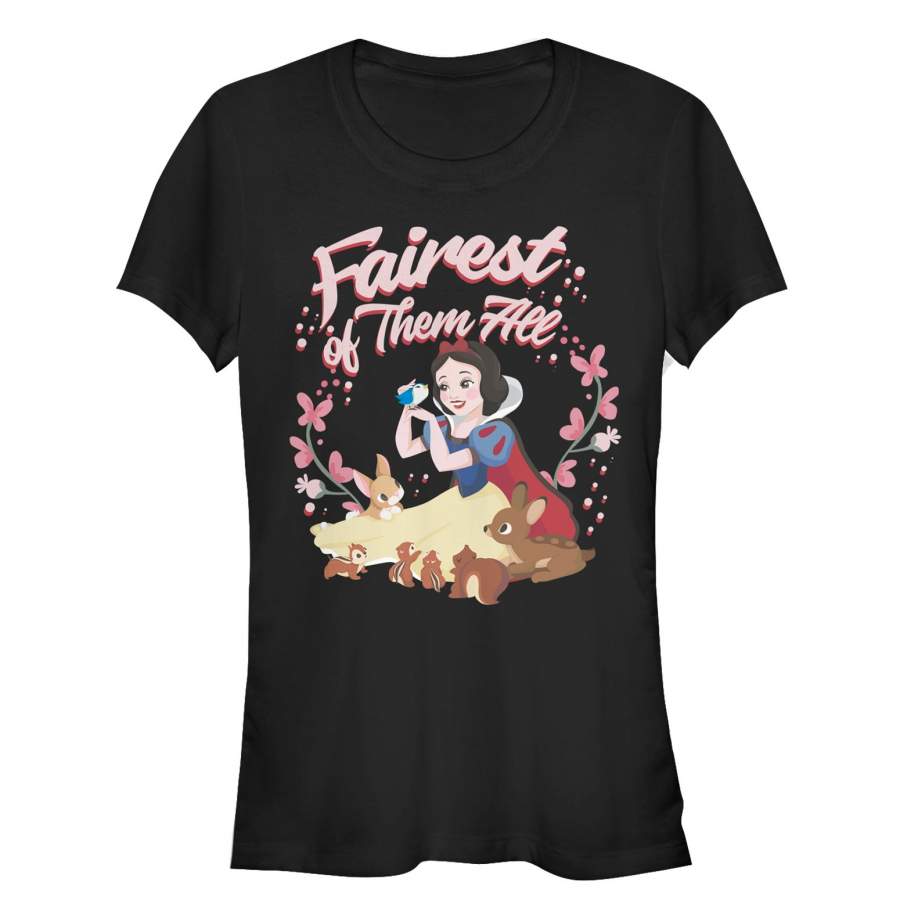 Snow White and the Seven Dwarves Junior’s Fairest Princess  T Shirt