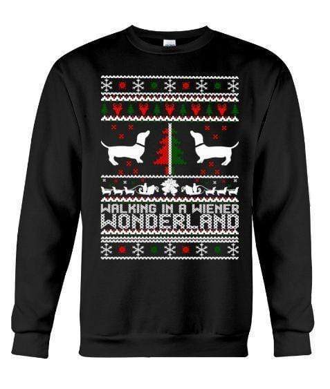 Walking In A Wiener Wonderland – Unisex – Sizes Small to 5XL Ugly Christmas Sweater