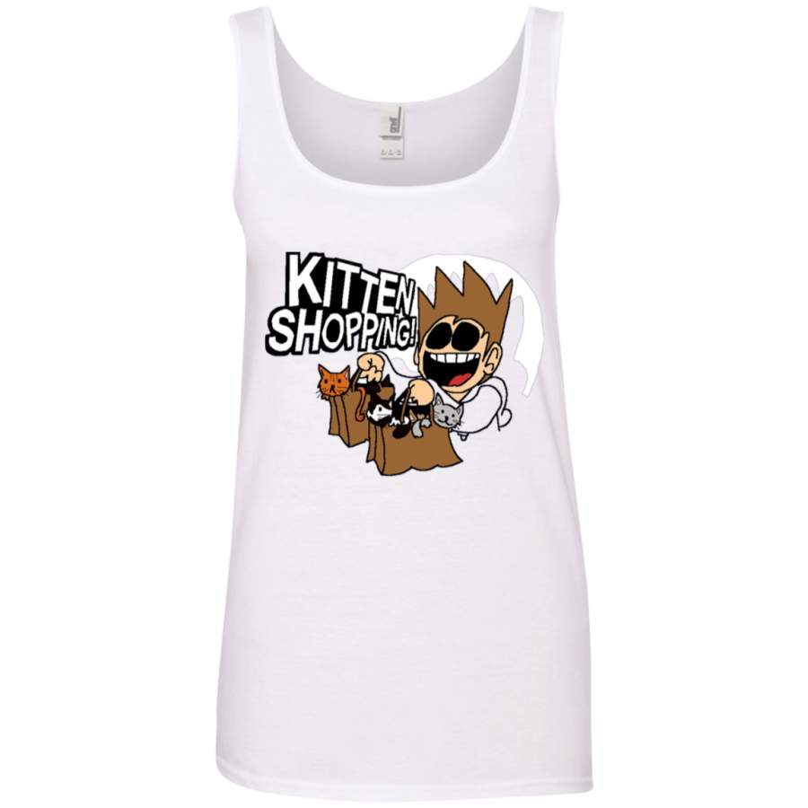 AGR EDDSWORLD KITTEN SHOPPING Ringspun Tank Top