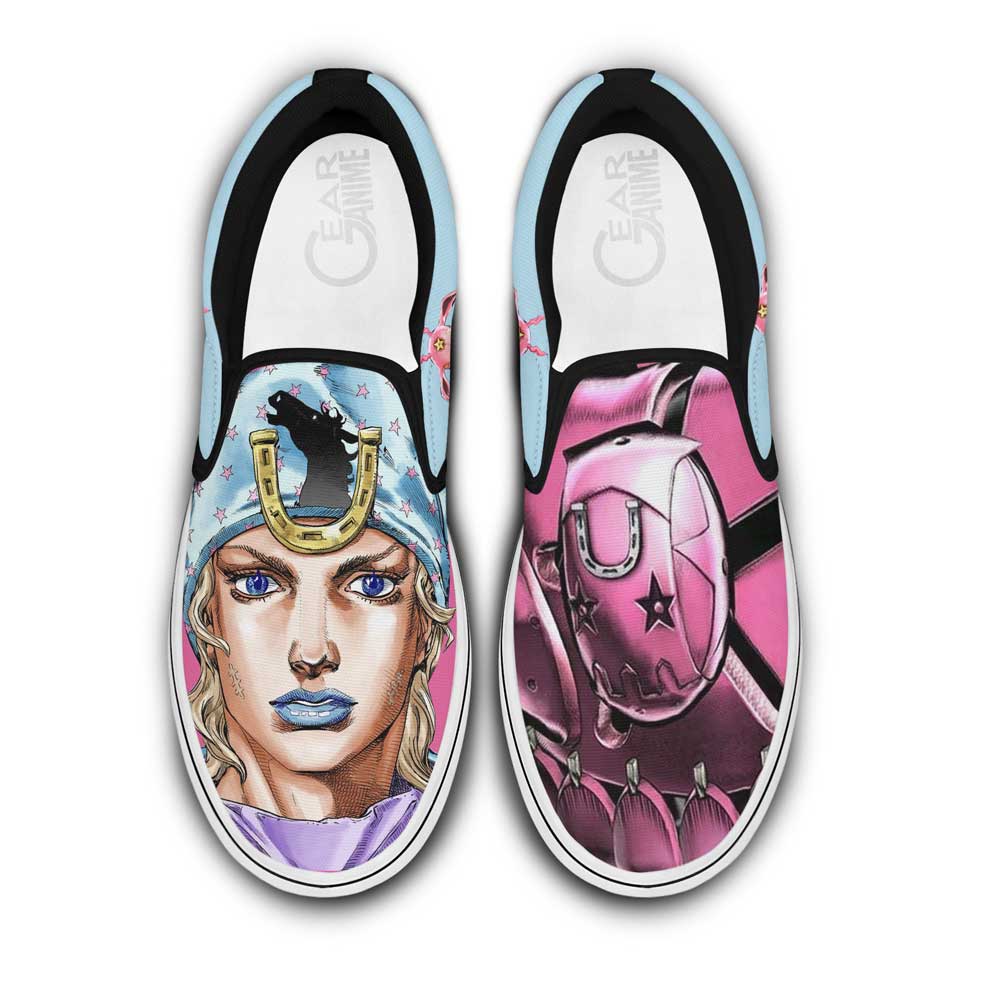 Johnny Joestar Slip On Sneakers Custom Anime Jojo’S Bizarre Adventure Shoes