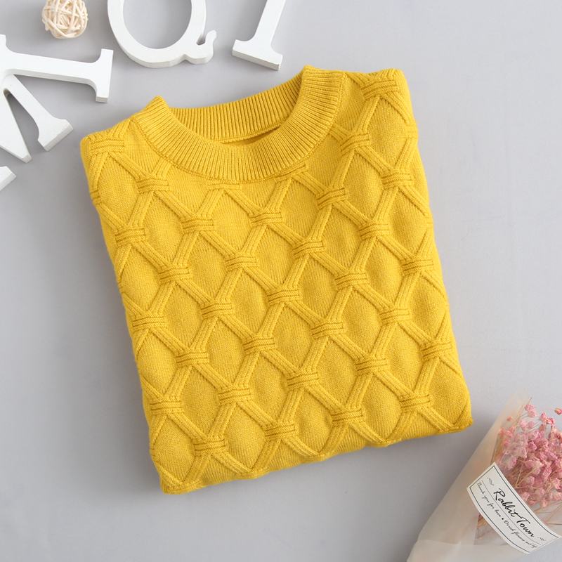 2-7T Baby Clothing Baby Boy Girl Knitted Sweater Autumn Baby Kids Clothing Wear Sweaters Toddler Winter Pullover Solid Color alx