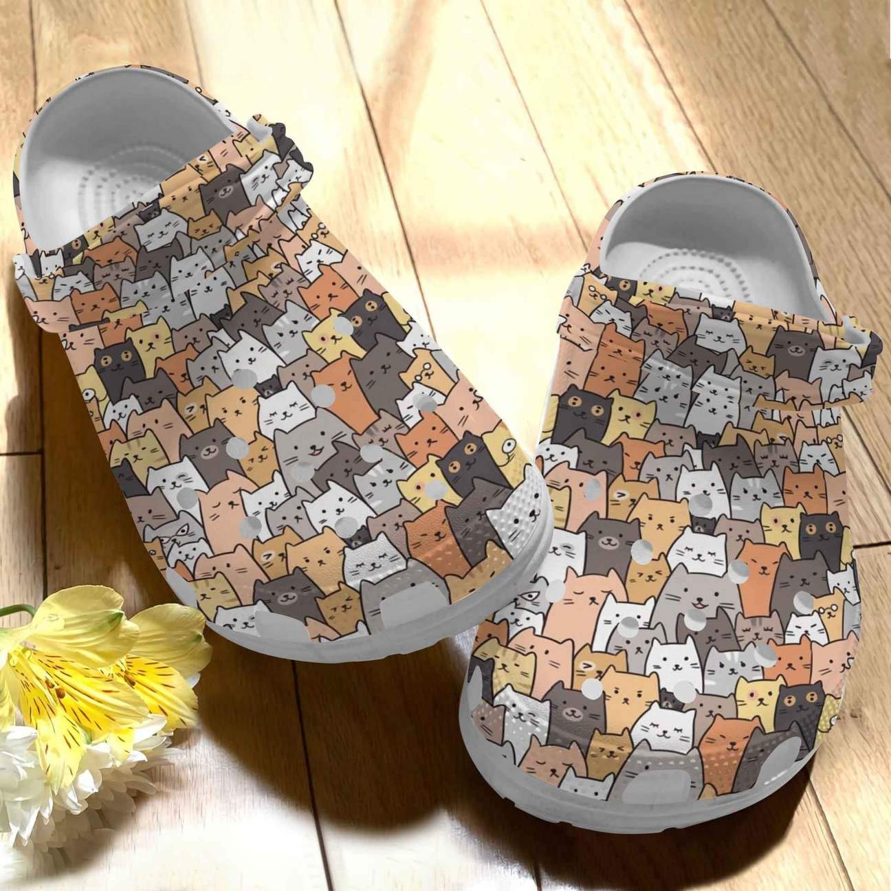 Cat Personalized Clog, Custom Name, Text Curiouser N Curiouser, Fashion Style For Women, Men, Kid, Print 3D