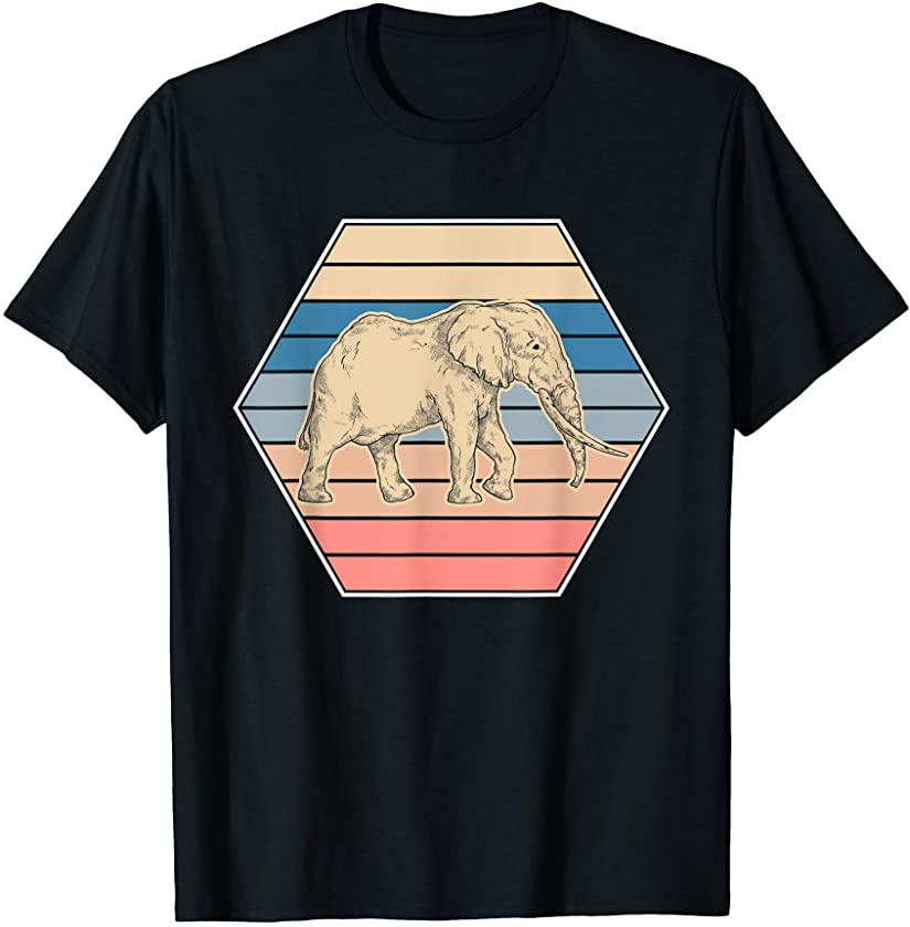 Zoo Keeper Gift Africa Safari Retro Animal Elephant T-Shirt