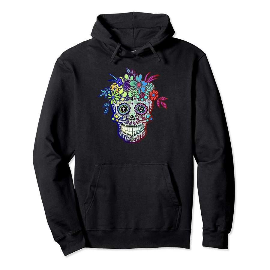 Sugar Skull Dia De Los Muertos Day Of The Dead Woman Gift Hoodie Premium Tee