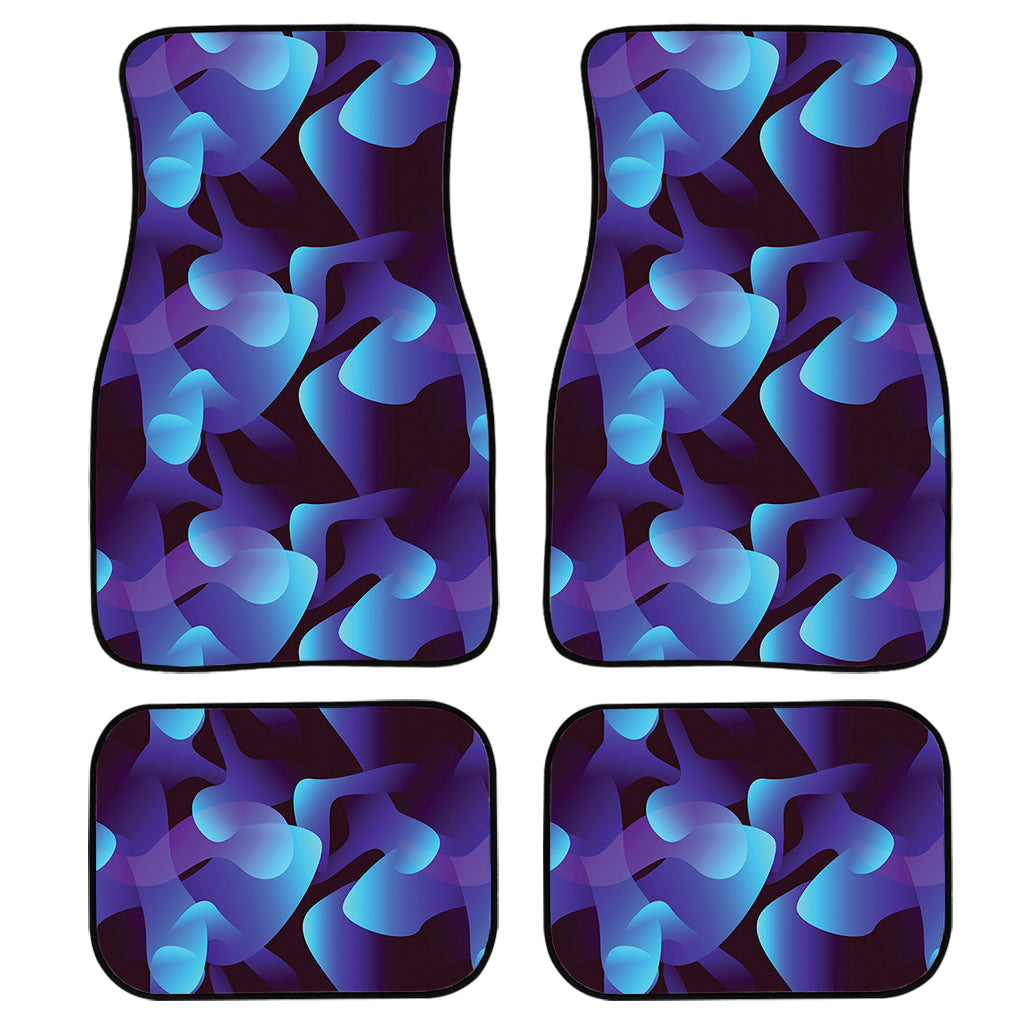 Blue Abstract Spirit Print Front And Back Car Floor Mats, Front Car Mat