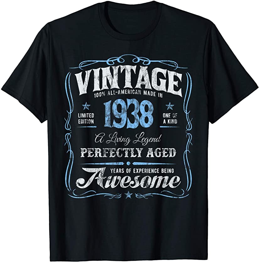 83rd Birthday Made In 1938 Vintage 83 Years Old T-Shirt