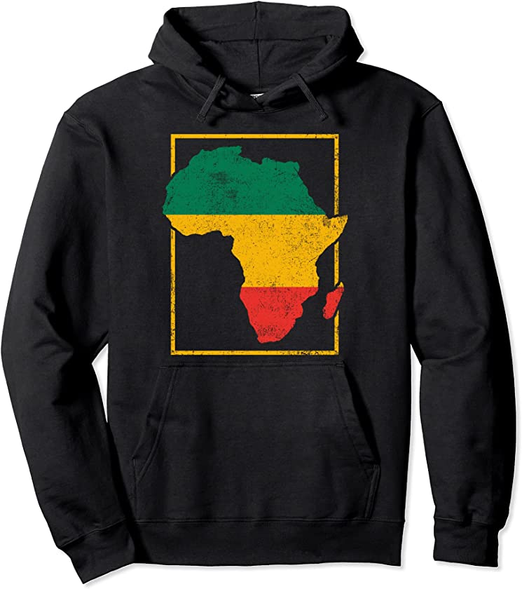 Africa African Map Vintage Pullover Hoodie