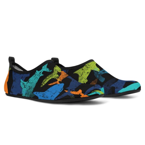 Colorful Shark Sport Beach Sneakers Aqua Shoes 9534