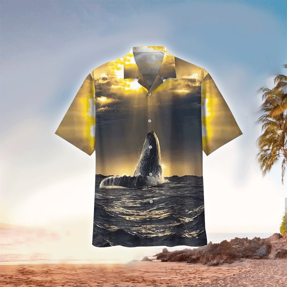 Whale Hawaiian Shirt, Whale Clothing For Whale Lovers Summer Gifts