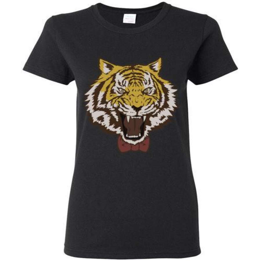 Yuri Plisetsky Tiger with bowtie as shown in show , Gildan Ladies T-Shirt