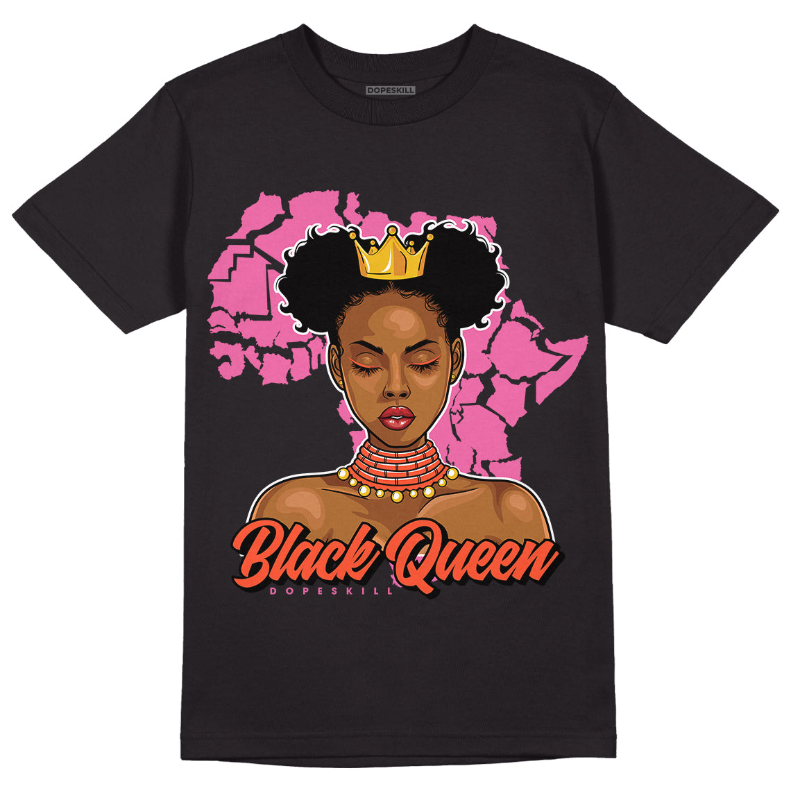 JD 5 Gs Pinksicle Dopeskill T-Shirt Black Queen Graphic