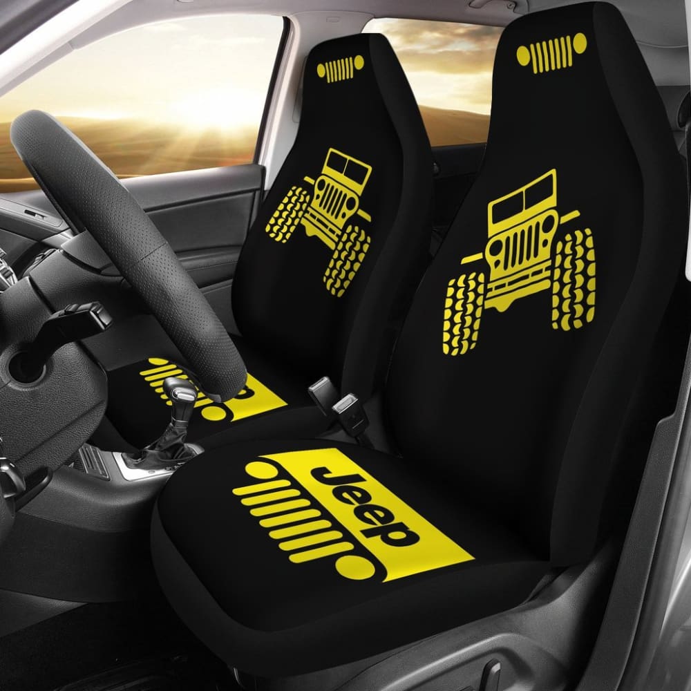 Jeep Offroad Car Seat Cover – Yellow Black 101819