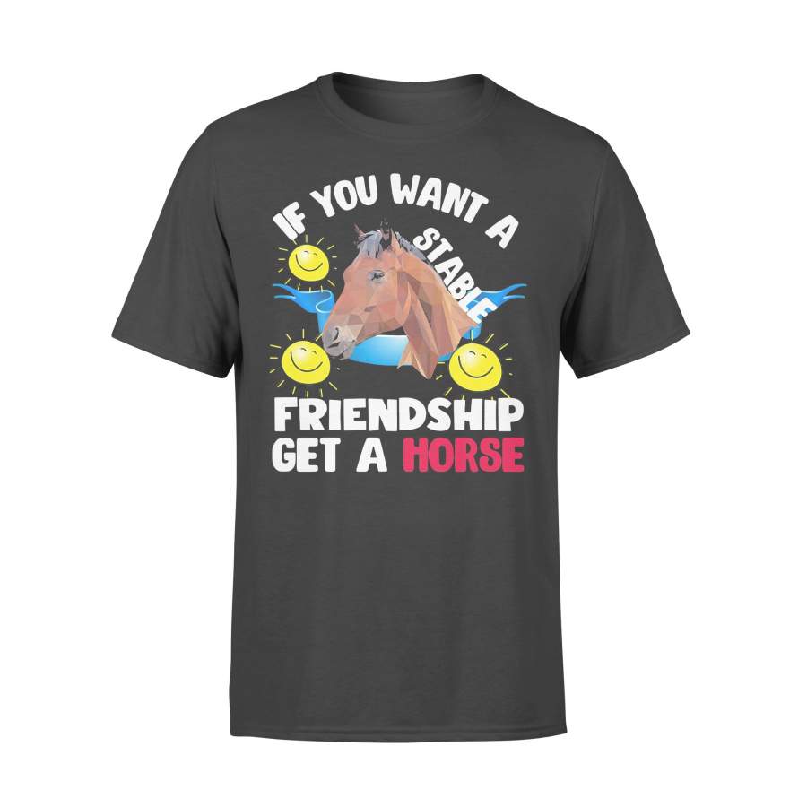 Sun If You Want A Stable Friendship Get A Horse T-shirt