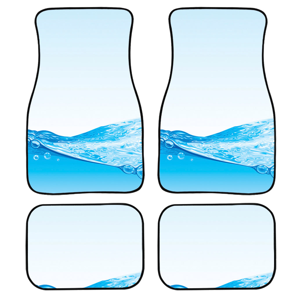 Water Wave Print Front And Back Car Floor Mats, Front Car Mat