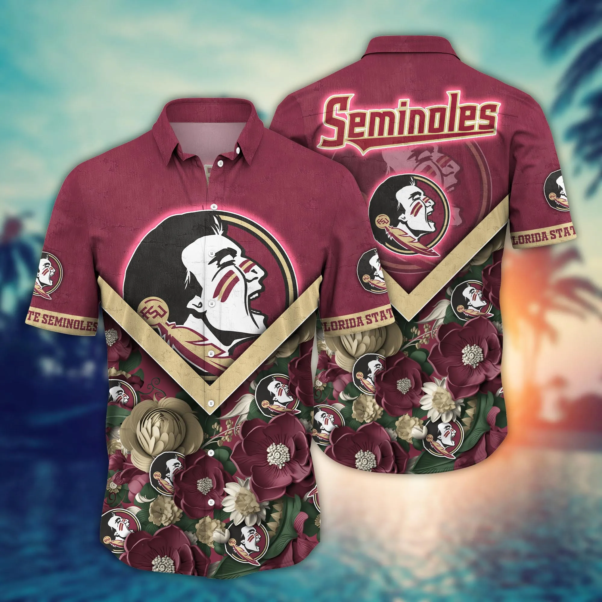 Florida State Seminoles NCCA Hawaiian Shirt Custom Brightness Aloha Shirt