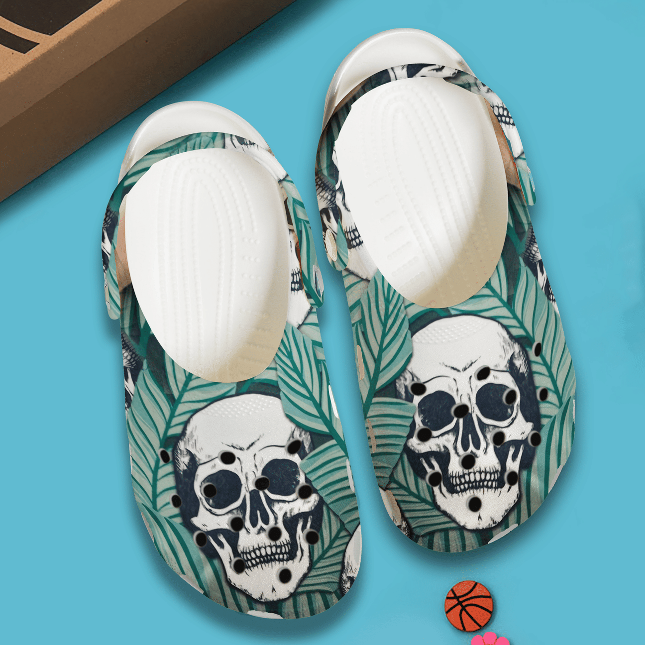 Skull Personalized Clog, Custom Name, Text, Color, Number Fashion Style For Women, Men, Kid, Print 3D Skull