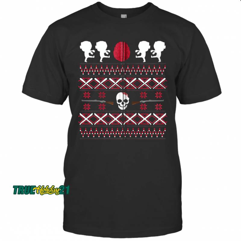 Zombie Pattern Hunter Ugly Christmas Pattern X Mas T-shirt