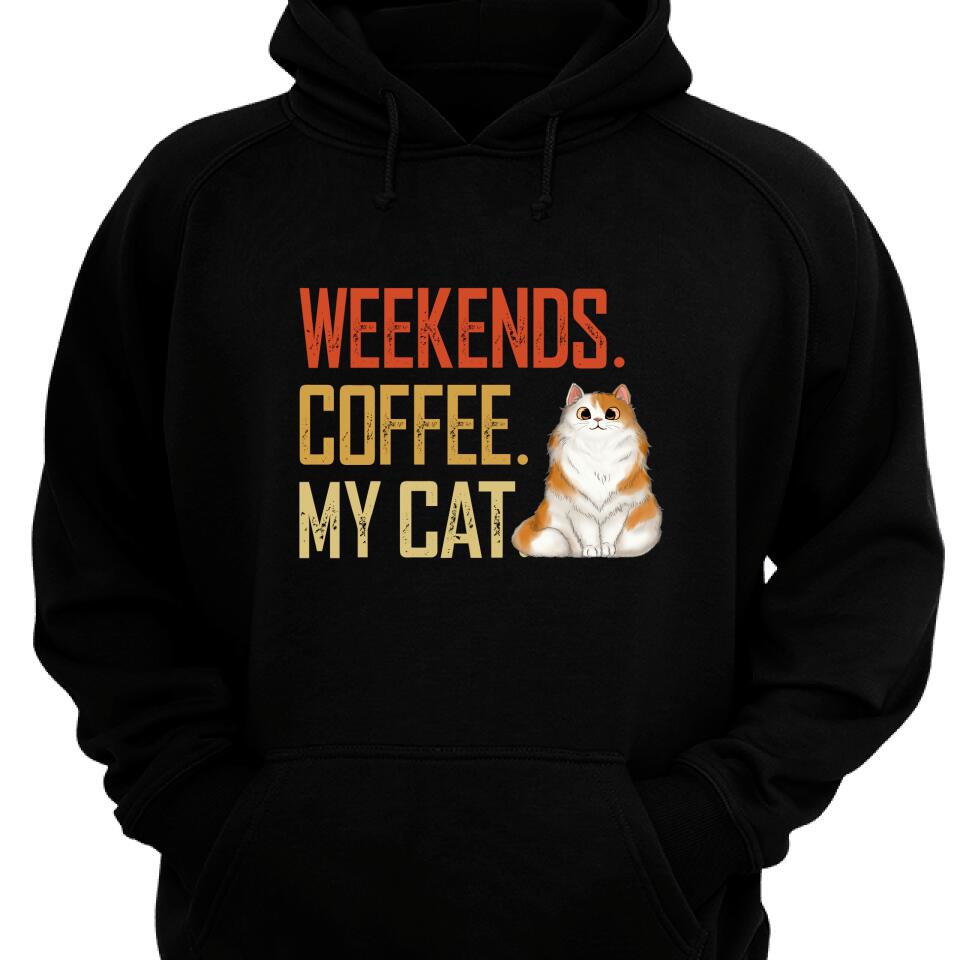 Weekends Coffee My Cat, Personalized Gift For Cat Lover Hoodie – Trending Personalized