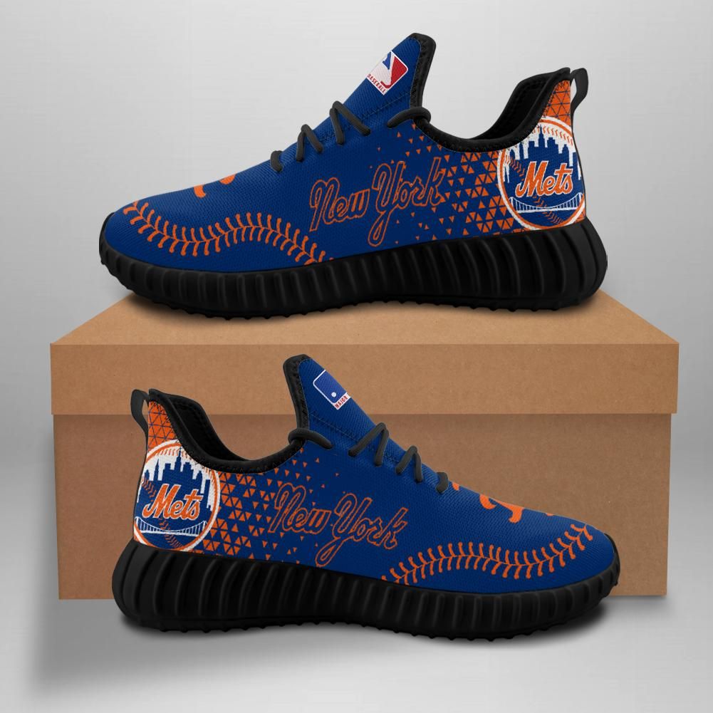 New York Mets Unisex Sneakers New Sneakers Custom Shoes Baseball Yeezy Boost