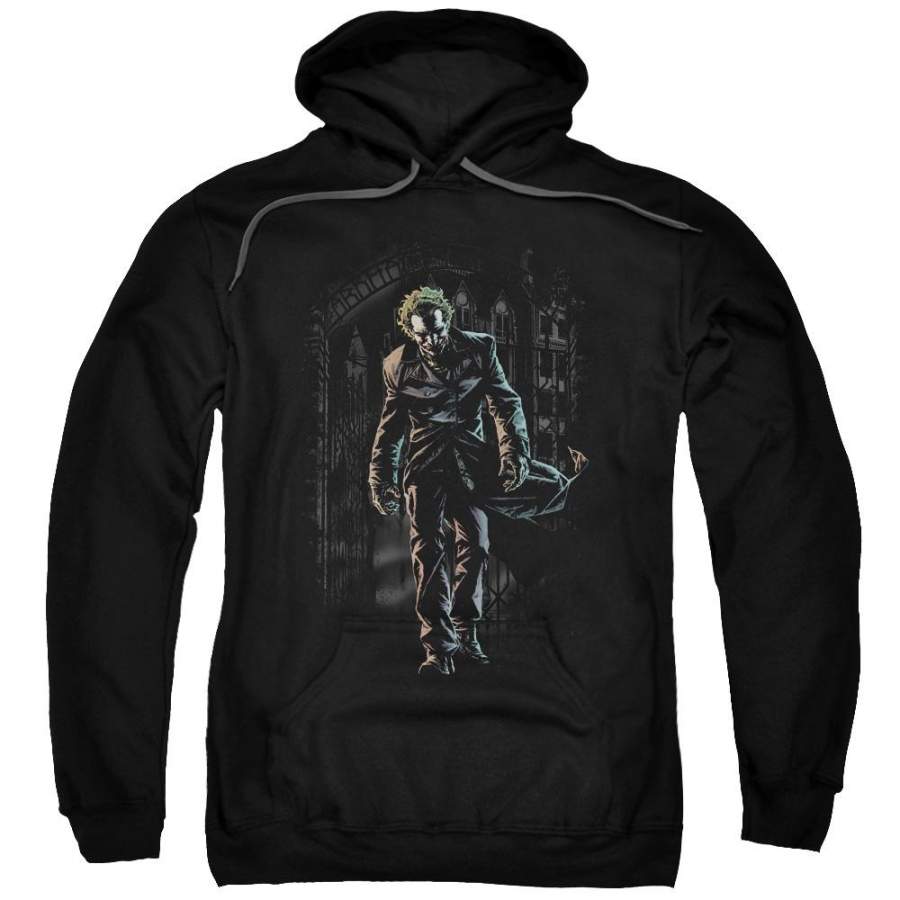 Batman – Joker Leaves Arkham Adult Pull Over Hoodie