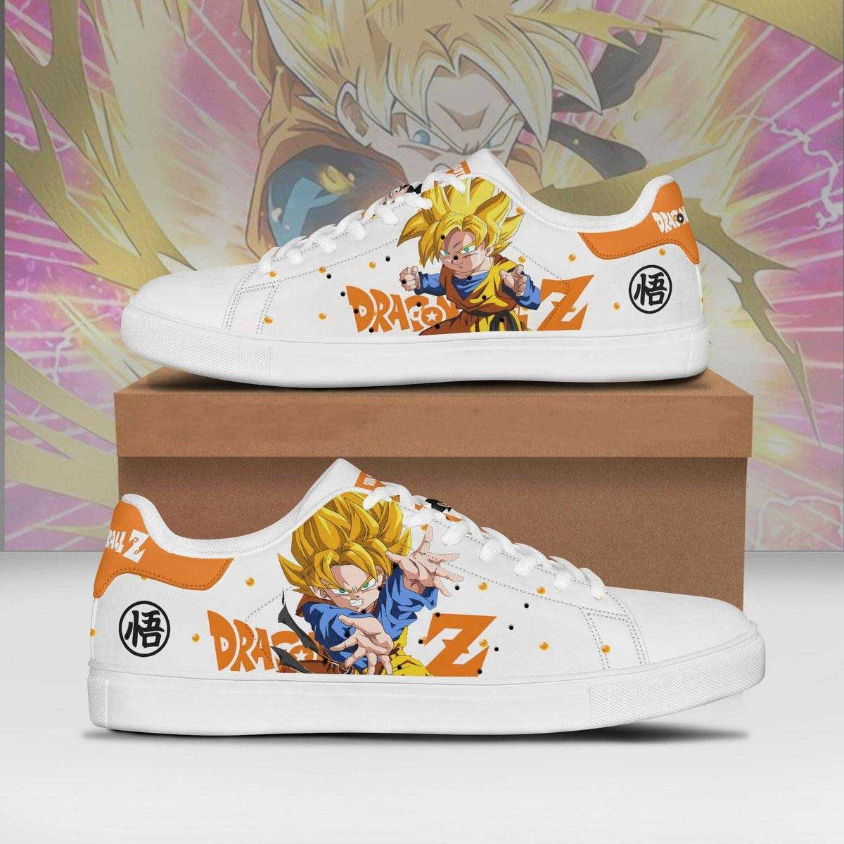 Dragon Ball Son Goten Anime Christmas Gift For Fan Low Top Leather Skate Shoes Sneakers For Man And Women