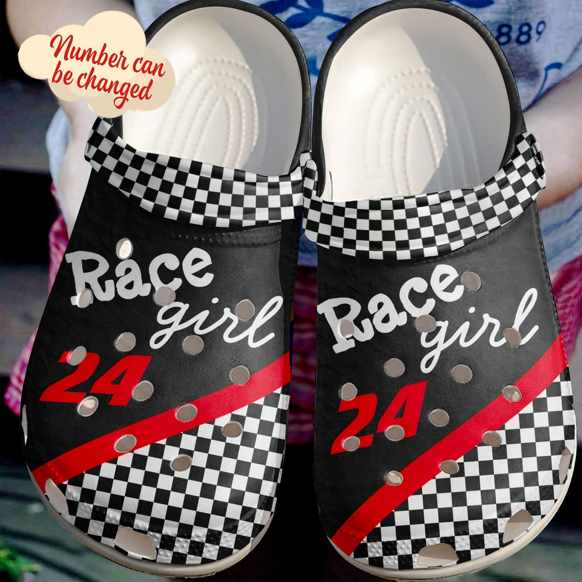 Drag Racer Clog Personalized Race Girl Clogs Clogband Clog