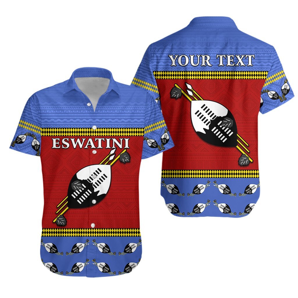 (Custom Personalised) Eswatini Independent Anniversary Hawaiian Shirt – Flag And Shield Swaziland Lt13