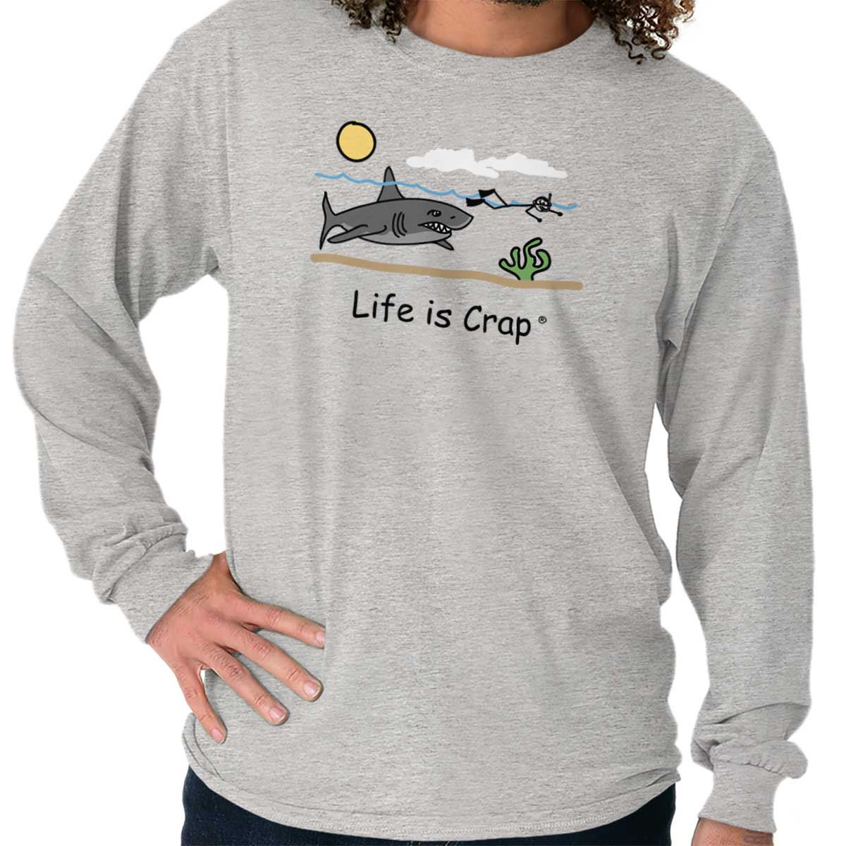 Snorkel Shark Long Sleeve Tee