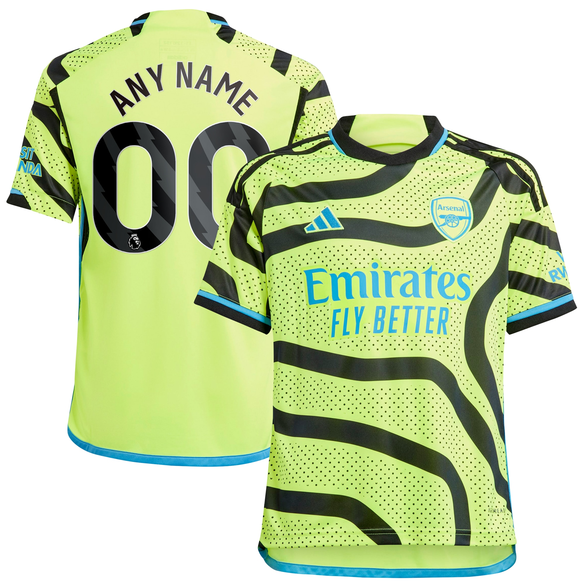 Arsenal Youth 2023/24 Away Replica Custom Jersey – Yellow